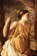 POUSSIN, Nicolas The Inspiration of the Poet (detail) af oil